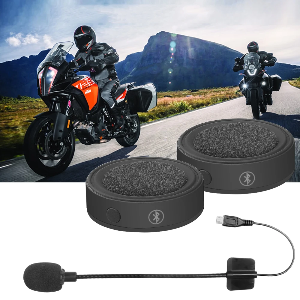 

Bluetooth 5,0 гарнитура для мотоциклетного шлема, Беспроводные стереонаушники для режима «свободные руки», наушники для мотоциклетного шлема, MP3 ...