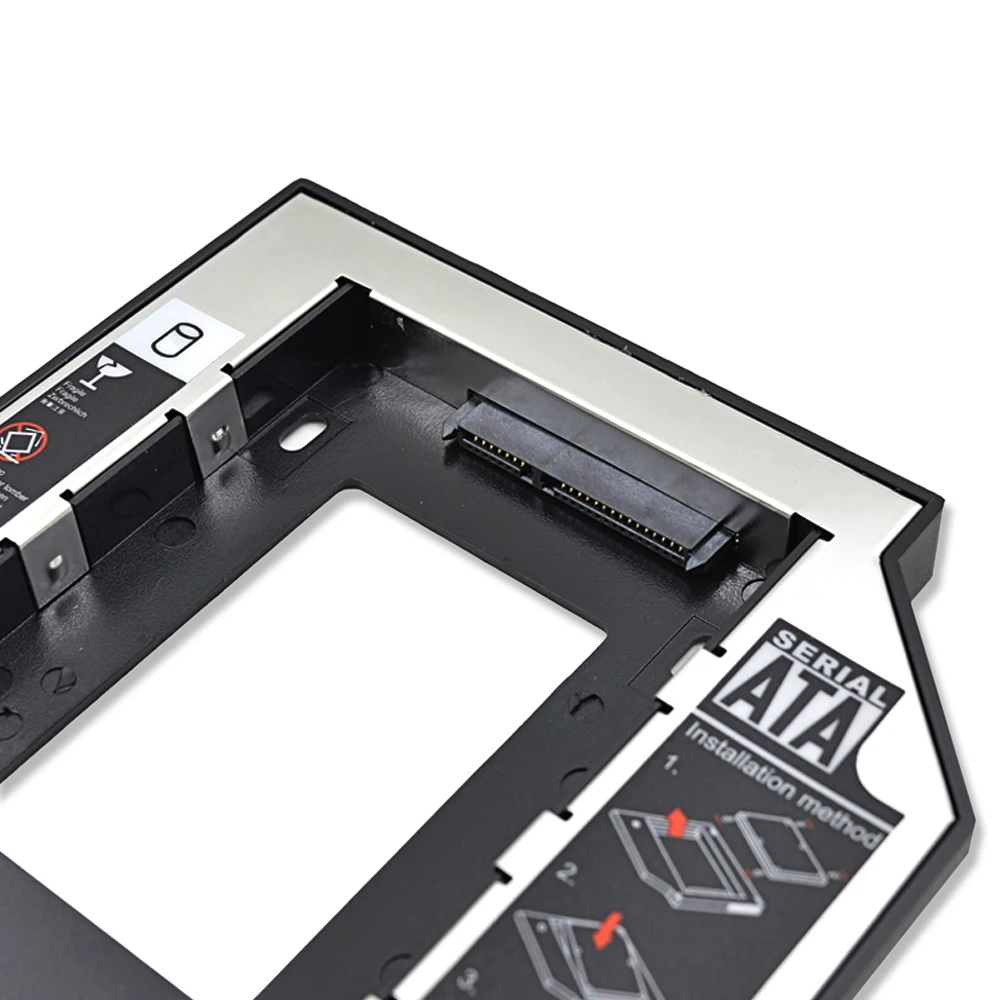 Tishric пластиковый алюминиевый 9,5 мм SATA 3,0 HDD Caddy 2," Optibay Универсальный жесткий диск адаптер DVD HDD для ноутбука Cd ODD