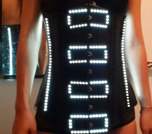 Женский светодиодный светильник световой бюстгальтер и штаны на бретельках