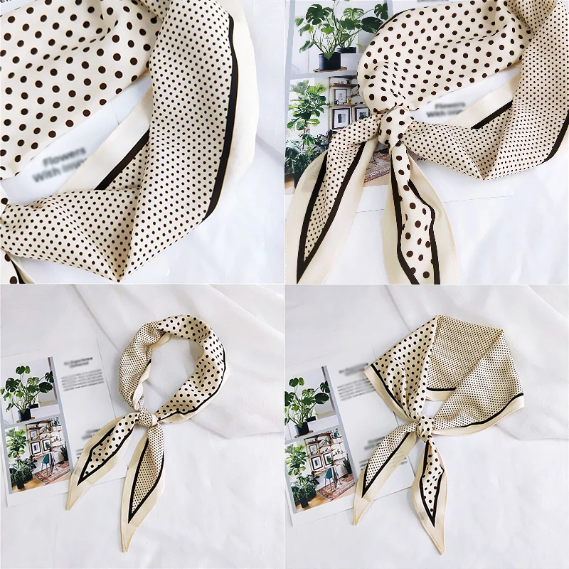 

Шарф женский, с принтом в горошек