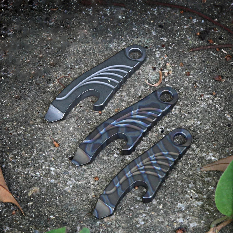 

Mack Walker Titanium Alloy Mini Keychain EDC Tools Outdoor Survival Kit With Bottle Opener for Camping Hiking