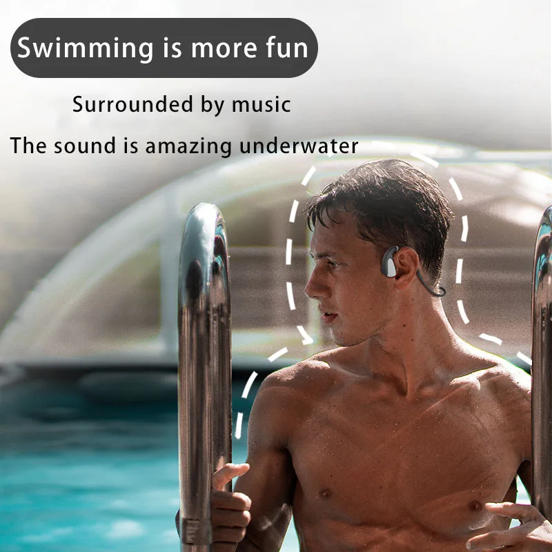 

Wireless Bluetooth 5.0 Outdoor Headphones Bone Conduction Swimming Painless and Waterproof, Fit for Xiaomi and Huawei