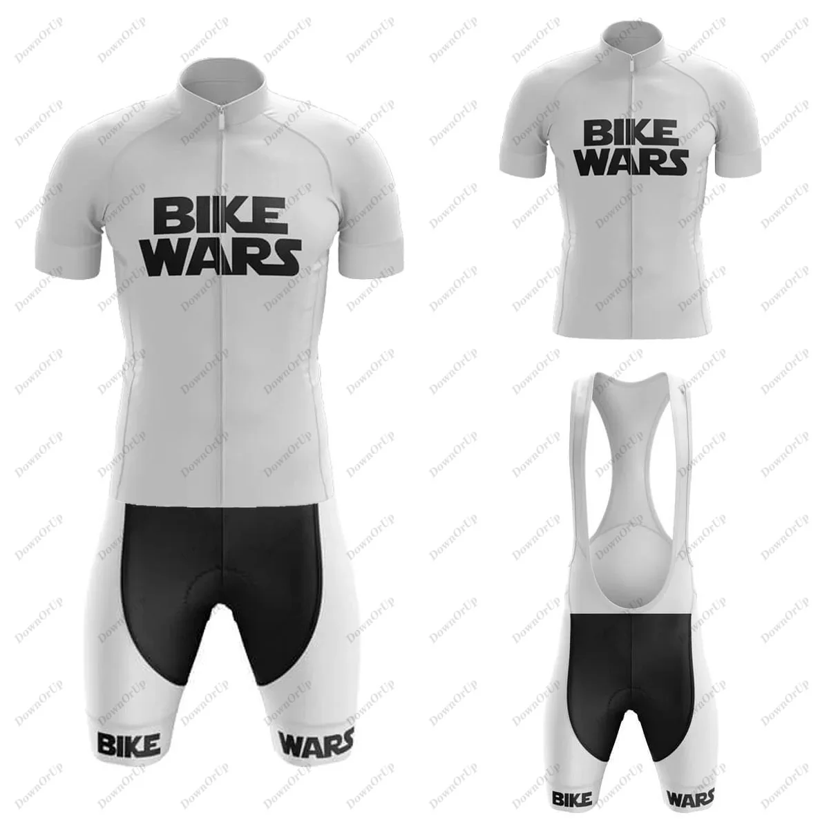 

BIKE WARS Summer Men's Cycling Jerse Set Breathable MTB Bicycle Uniform Bike Cycling Jersey Bib Shorts Team Can Customized