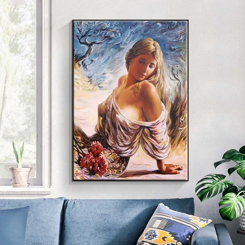 

Раскраска по номерам на холсте для девочек, 60x80 см