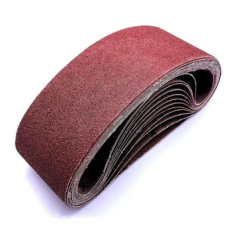 

Sanding Belts, Aluminum Oxide Belt Sandpaper Assortment, 2 Each Of 40/80/120/150/240/400 Grits,12 Pack(3X18 Inch)
