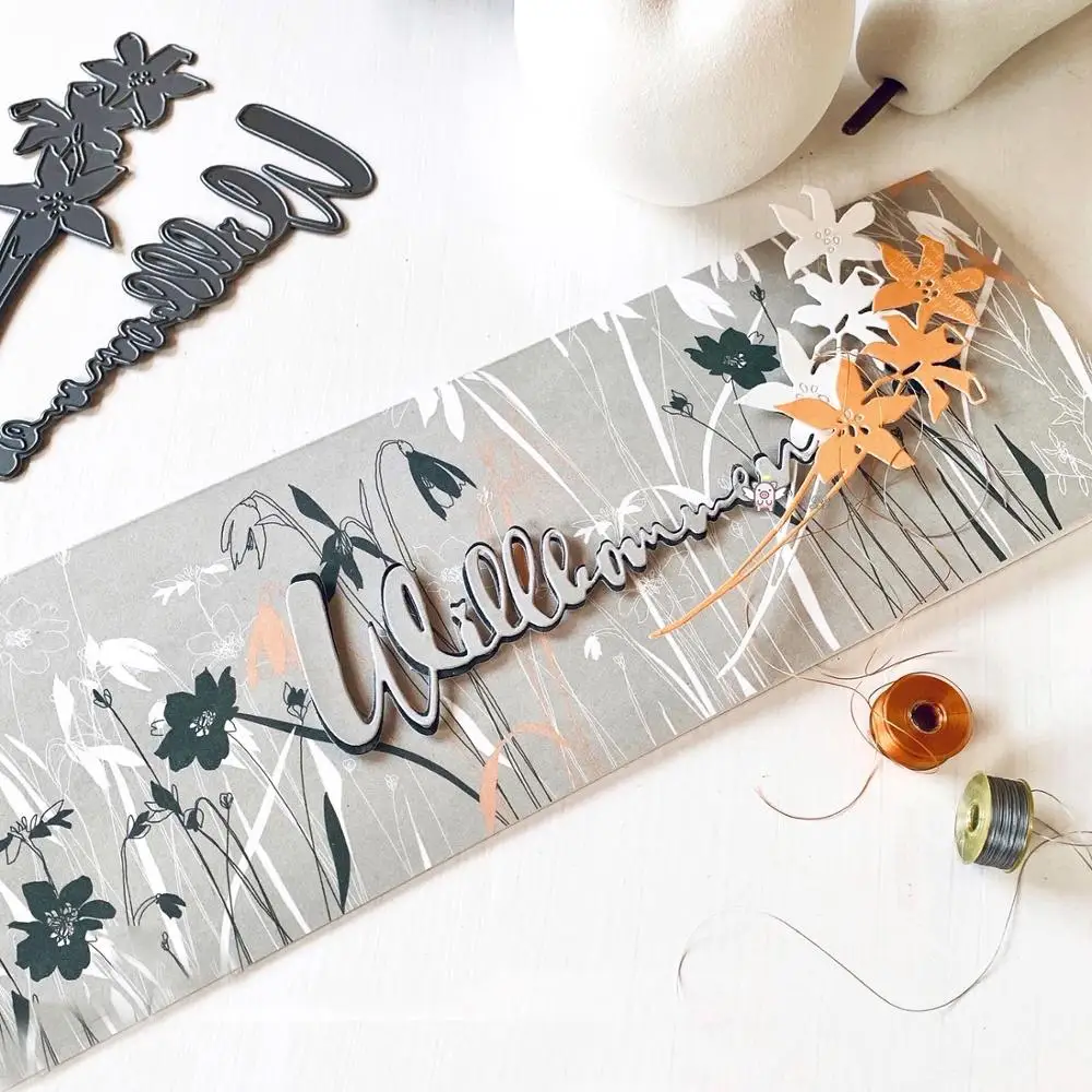 Металлические Вырубные штампы форма для вырезания новые буквы украшения