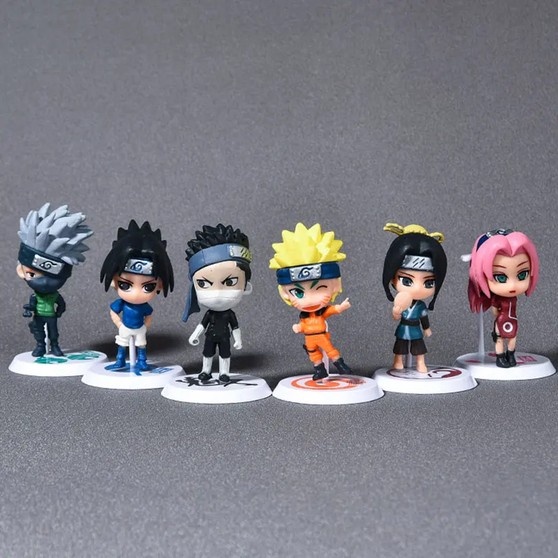 6 pcs/lot Mini Collectable Anime Naruto Action Figures Dolls Itachi Sasuke Gaara Model Figurine for Home Decoration Small Gift | Дом и сад