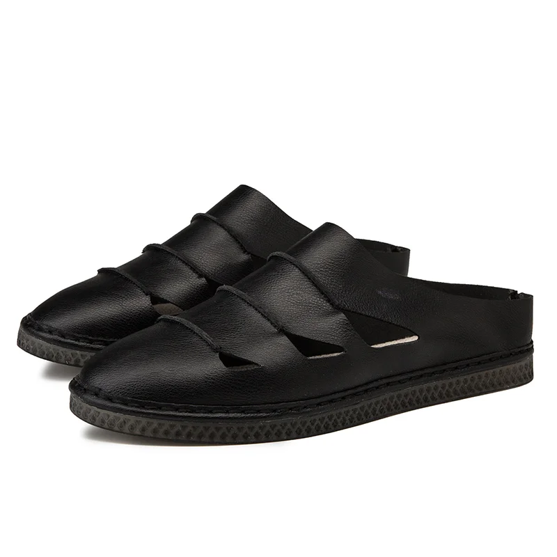 Piel sandalhas de sandalias Удобные мужские сандалии Вьетнамки Шлепанцы Большие размеры