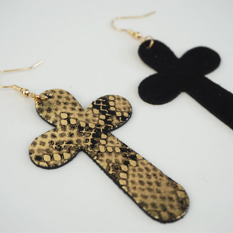 Серьги подвески женские золотистые и зеленые с крестом|Серьги-подвески| |