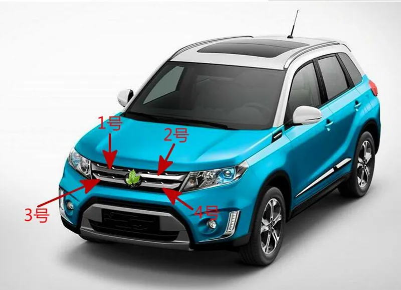 ABS Хромированная Накладка для стайлинга автомобиля Передняя решетка гриля