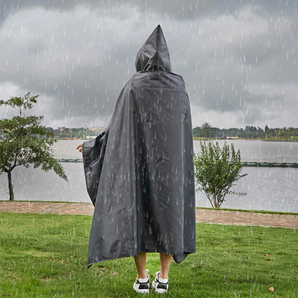 

Многофункциональный дождевик с капюшоном 55*57 дюймов, дождевик для стадиона, водонепроницаемый ветрозащитный Открытый аварийный коврик с п...