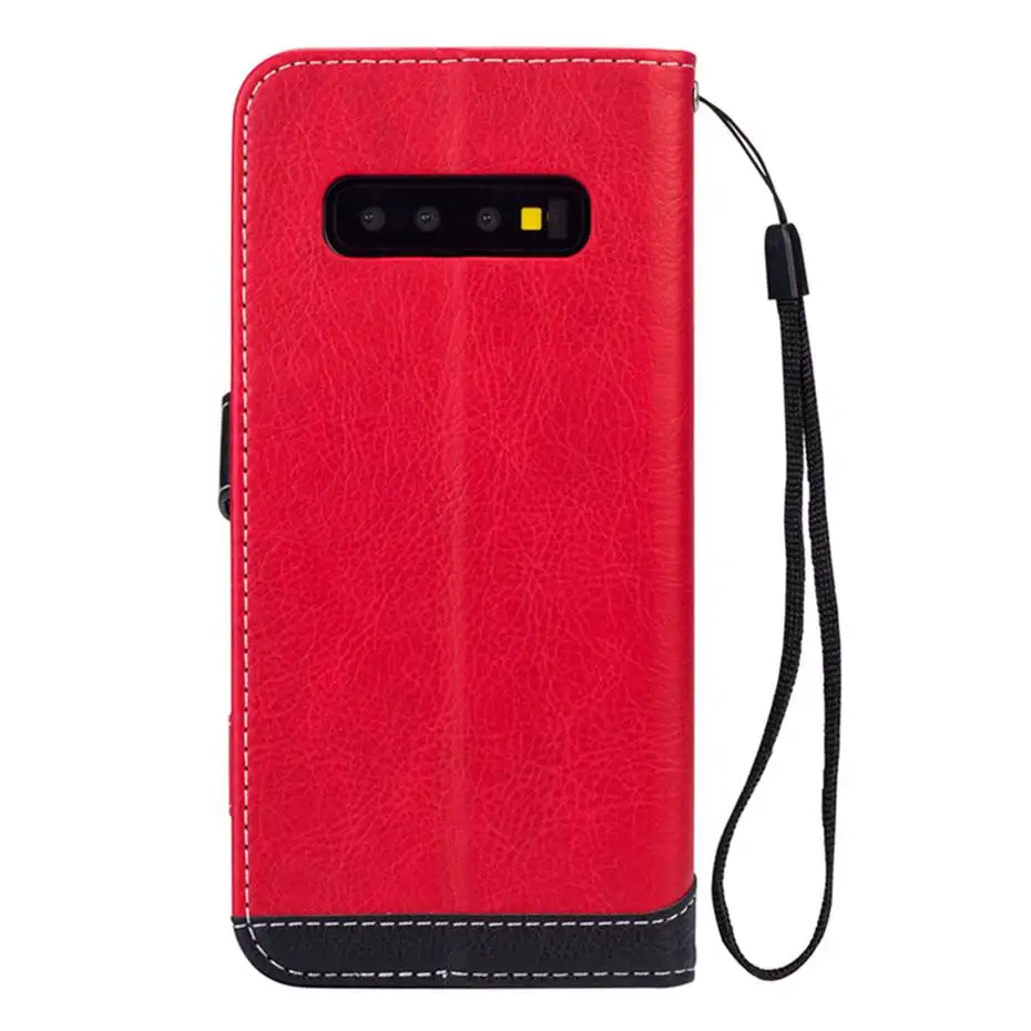 Чехол-книжка из искусственной кожи разных цветов для Samsung Galaxy S10 E S9 S8 S7 S6 Edge Plus A3 A5 J3