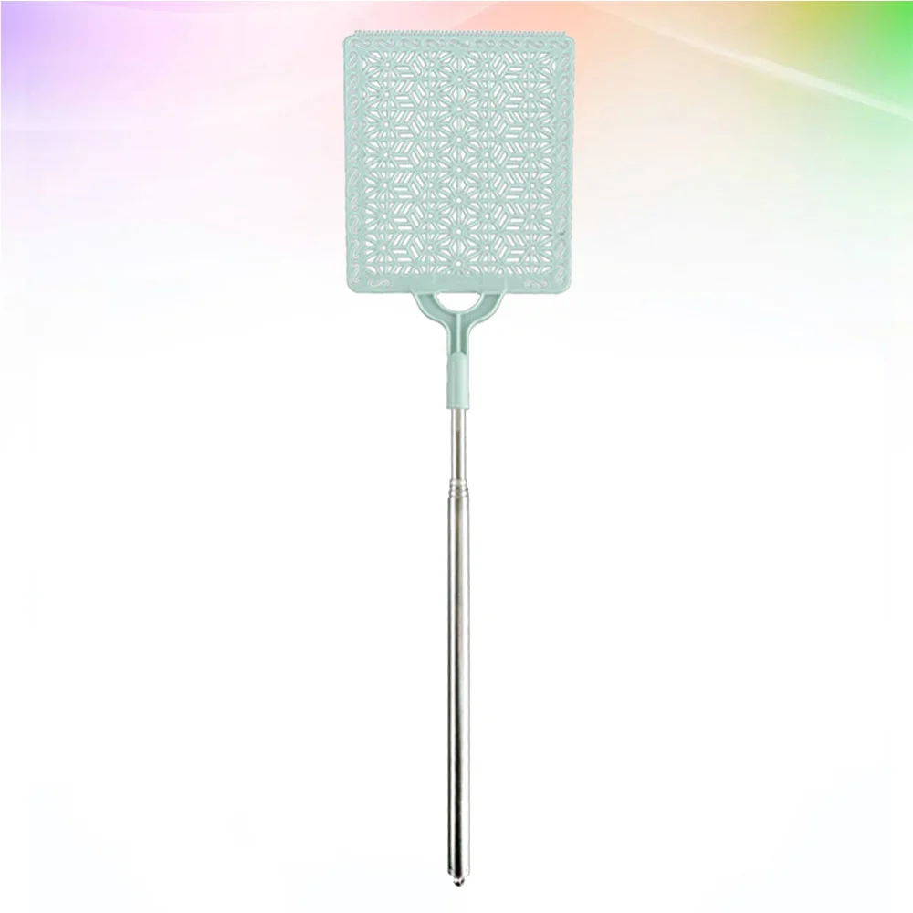 

1pc Plastic Mosquito Flyswatter Stretch Multifunctional Swatter with A Stainless Steel Handle for Home(Sky-blue)