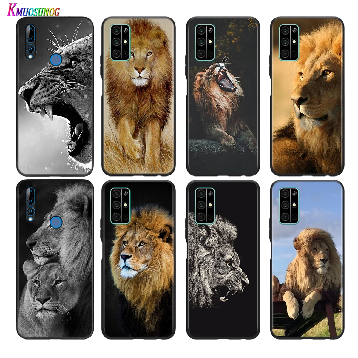 

Soft Black Cover king tiger lion For Honor 30 30S V30 V20 9N 9S 9A 9C 20S 20E X10 20 7C Lite Pro Plus Phone Case
