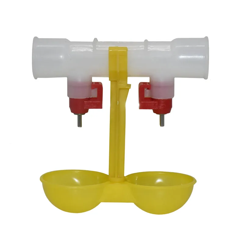 Поилка для курицы с двойным соском подвесные чашки питья рта кормушка