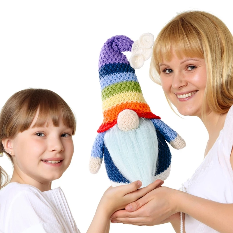

Летняя вязаная Радуга гном Tomte шведская ниссе скандинавский Elf карликовый фермерский X6HD