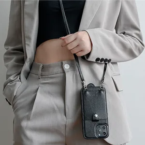 Wallet Card Crossbody Long Chain phone bag case for iphone 12 11 13 pro max case XS MAX SE2 MINI Cov