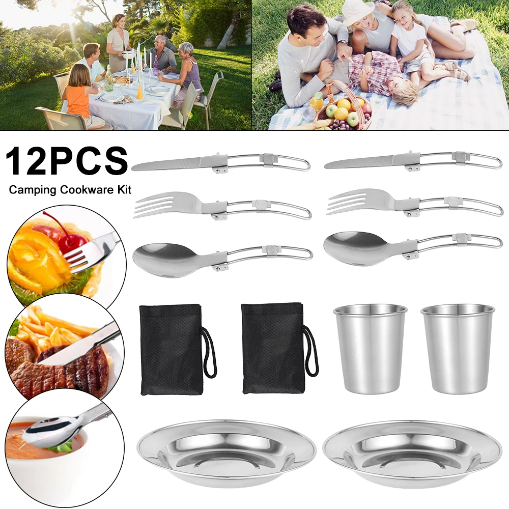 

Набор столовых приборов облегченные столовые приборы из 10 предметов, ложка, вилка, нож, чашка, посуда для походов, пикников, барбекю