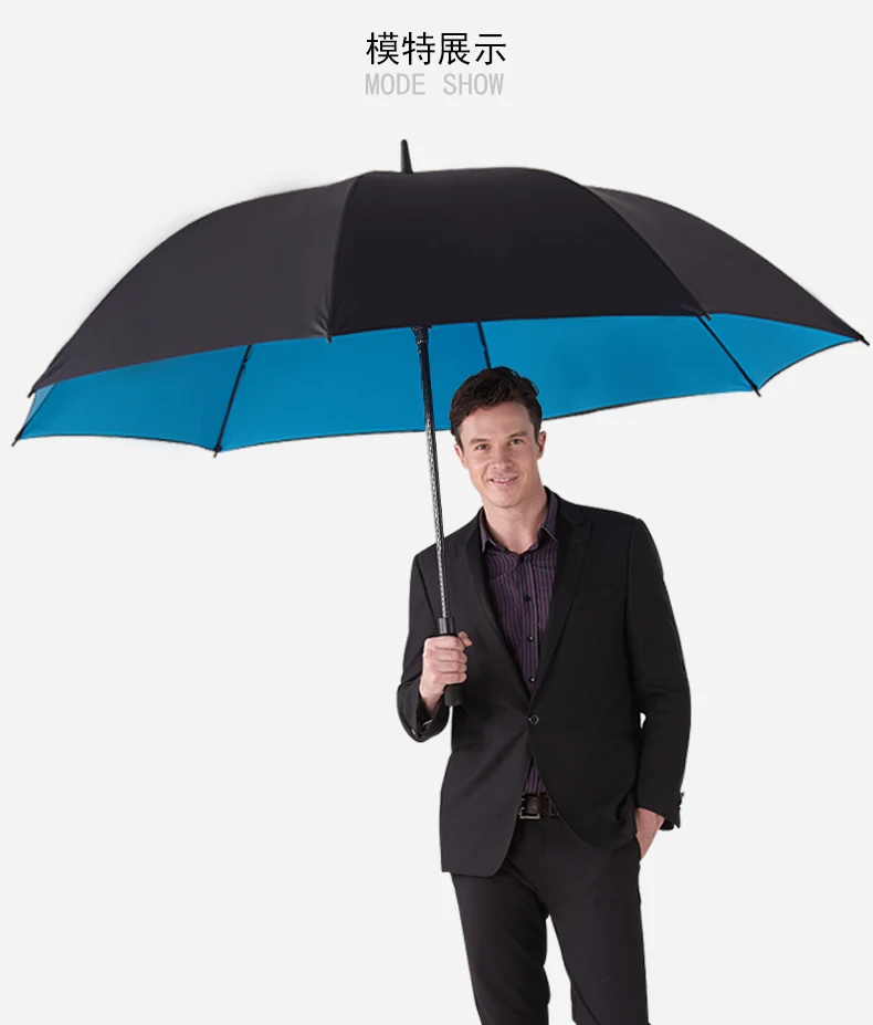 

Automatic Long Handle Umbrella Strong Windproof Portable Big Umbrella Head Self Defense Ombrello Outdoor Umbrella DH50YS