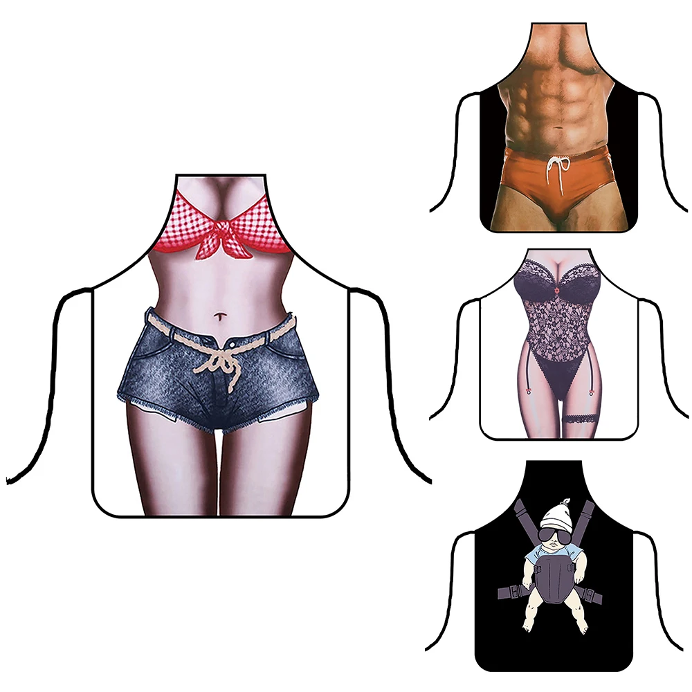 Забавные регулируемые фартуки для готовки сексуальные вечерние Кухонные