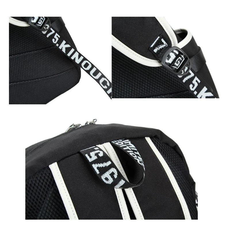 Luminous printing Backpack mochila mujer kid and girl USB Schoolbags for Boy Travel waterproof Large Teenager backpack