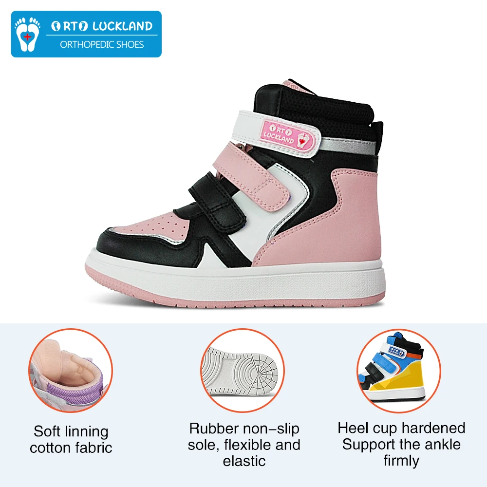 女の子のための整形外科用靴,革の足のサポート,フラットな足の幼児のための矯正靴