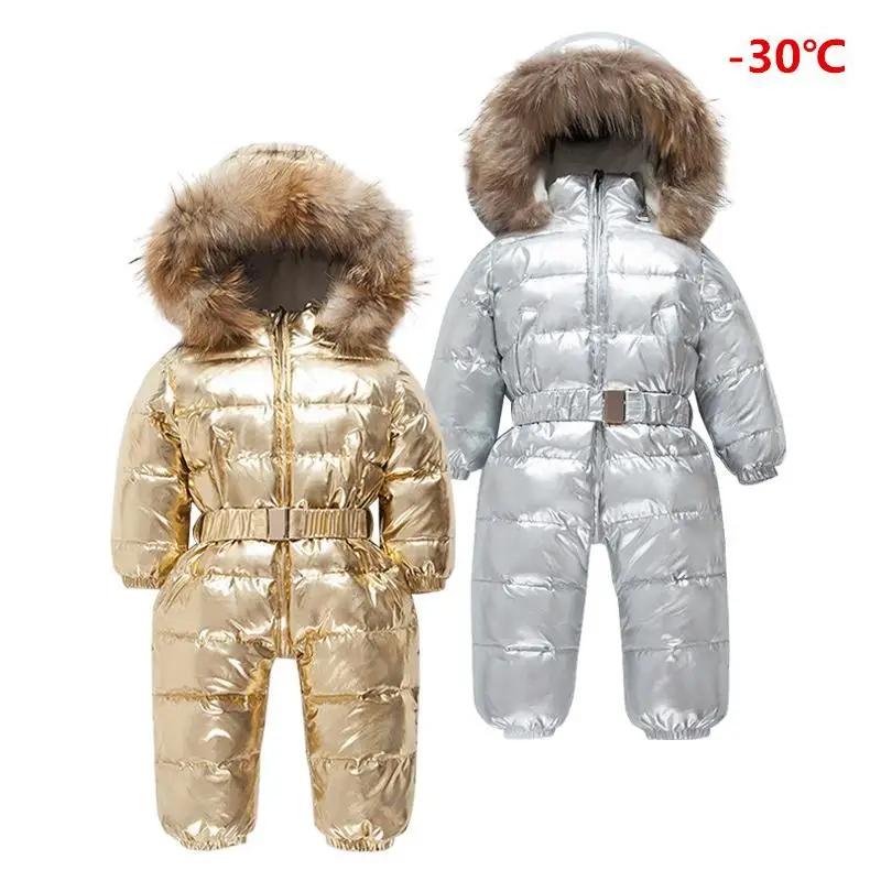 Зимние комбинезоны для мальчиков и девочек пуховая куртка на морозы до-30