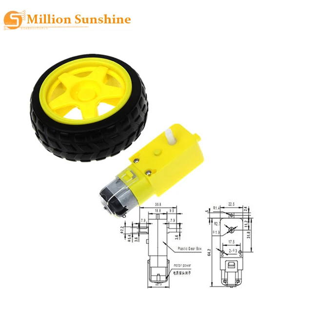 TT Motor Smart Car Robot Gear for arduino Diy Kit Wheels Chassis Remote Control DC | Компьютеры и офис