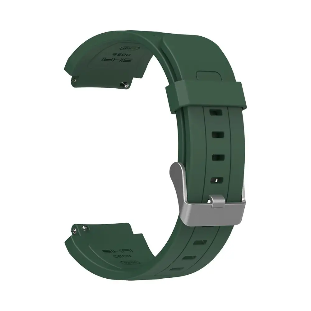 Силиконовый ремешок для часов SIKAI 22 мм для часов Huami Amazfit GTR 47 мм сменный ремешок для часов samsung gear S3 для huawei GT - Цвет: Green
