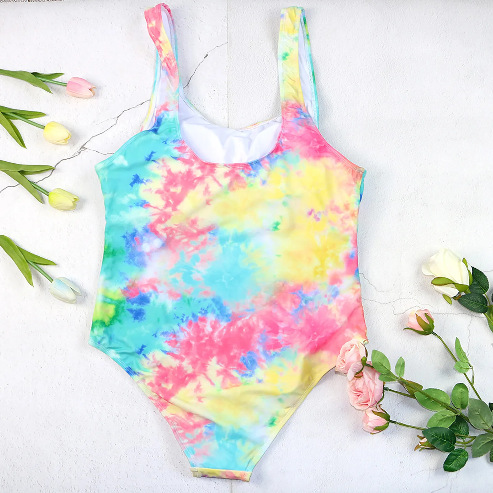 One Piece Plus Size Swimsuit Women Tie-dye Swimwear Sexy Swimming Suit Brazilian Momokini Summer Beach Wear Bathing 0317 |