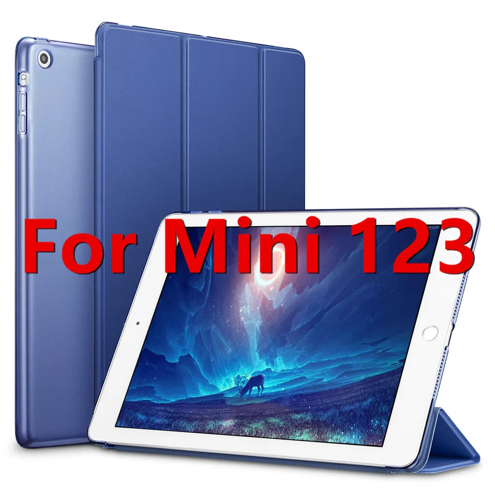Blue for Mini 1 2 3 ESR из искусственной кожи чехол для iPad Mini 5 4 3 2 1 Фолио мягкая задняя трехслойная Подставка Авто спящий Пробуждение смарт-чехол для iPad Mini 5 - Цвет: Blue for Mini 1 2 3