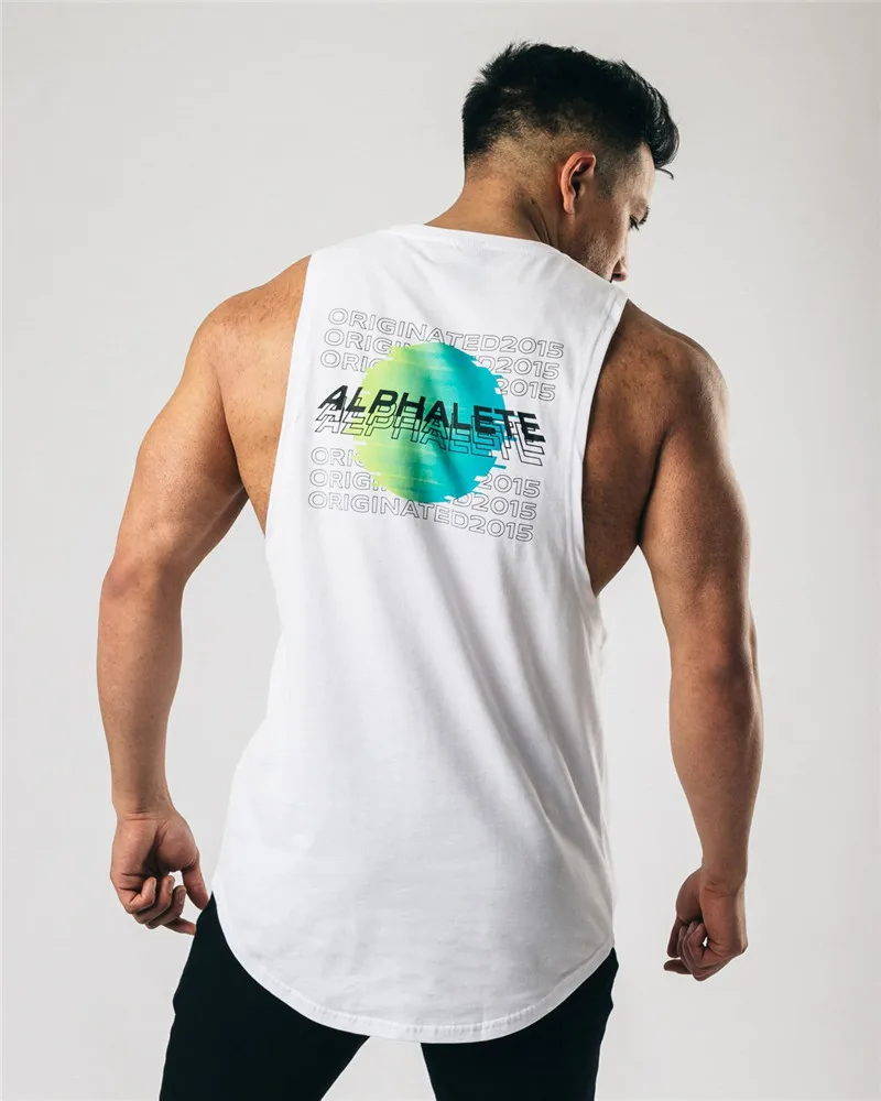 

2021 new mens tank tops gym Waistcoat fitness clothing cotton vest sleeveless bodybuilding shirt Man undershirt jogging clothes