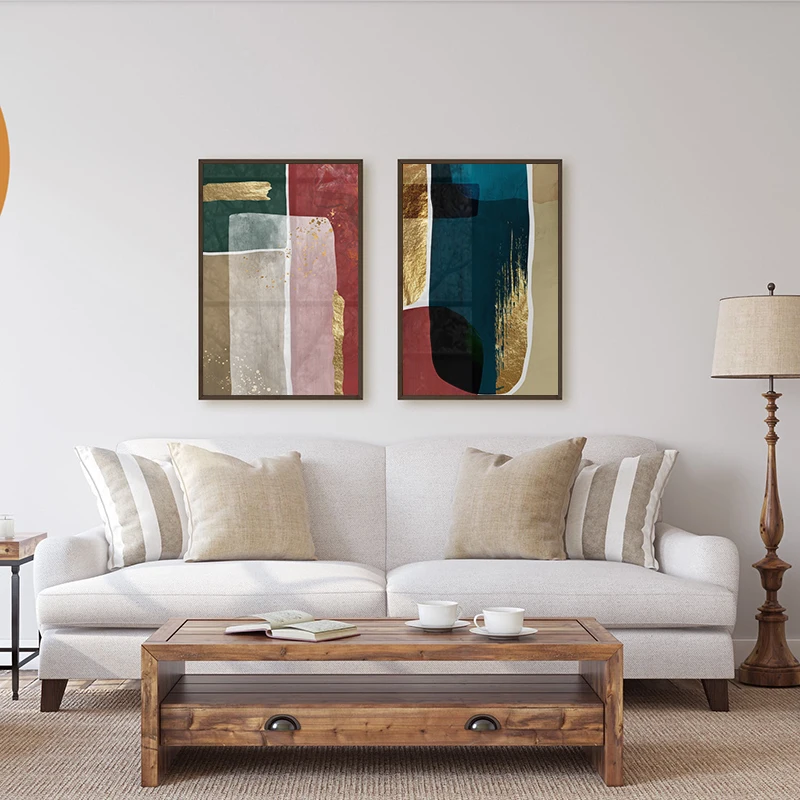

Modern Abstract Luxury Gold foil Multi-colored Canvas Art Wall Paintings For Living Room Bedroom Posters And Prints Home Decor