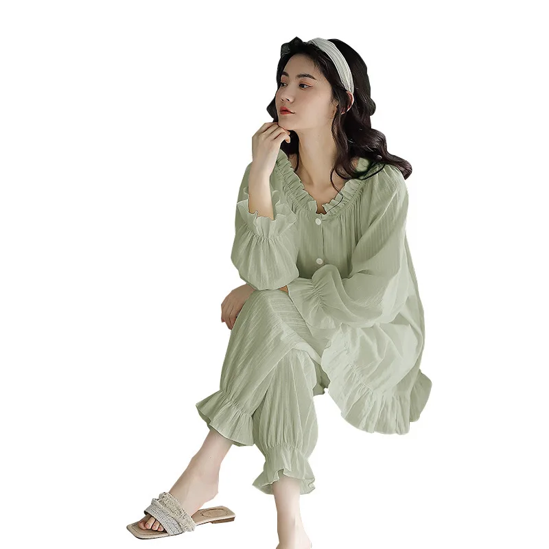 

Maternity maternity pajamas suit maternity lactation clothing spring and autumn thin home wear