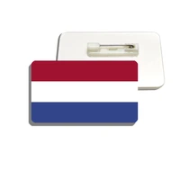 dutch flag brooch netherlands acrylic flag lapel pin for women and men patriotic backpacks clothes decor meeting party badge