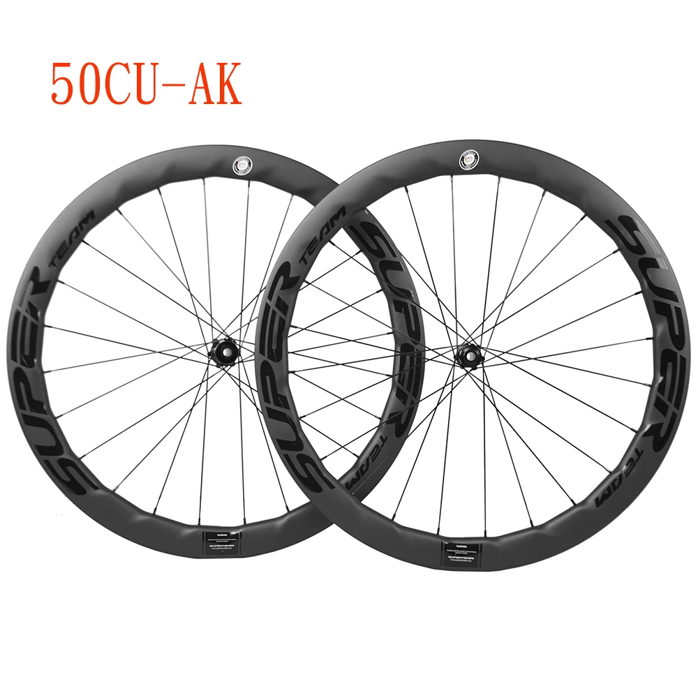 SUPERTEAM Carbon вилсет под дисковый тормоз 45 мм/50 мм Clincher Wheels бескамерная дорожная Bike UD