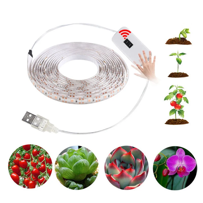 Led Grow Strip светильник 2835 полный спектр цветочных растений фитолампа для роста 5 в USB