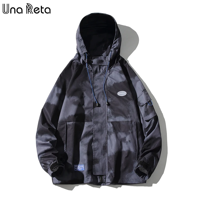 Мужская куртка с капюшоном Una Reta осенняя уличная одежда в стиле хип хоп 2019|Мужские