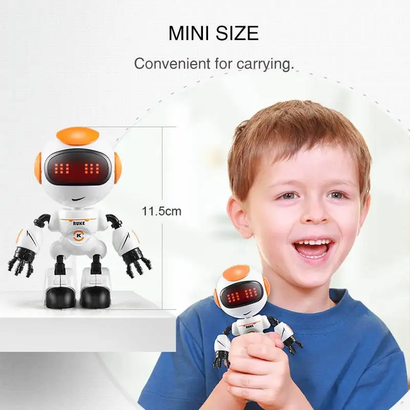 6 цветов R8/R9 робот жесты мини умный озвученный умный светодиодный глаз RC DIY Роботы Синий Зеленый Оранжевый игрушки для детей Подарки для детей