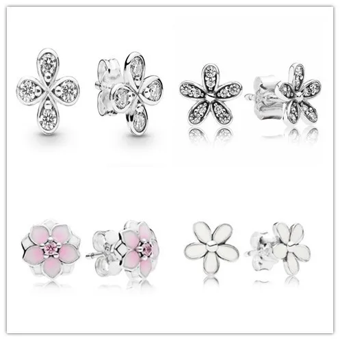 

Серьги-гвоздики женские из серебра 925 пробы с кристаллами