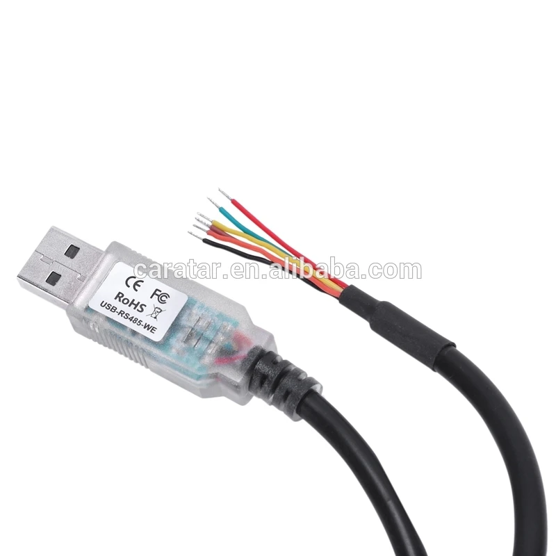 

FTDI Chip usb to RS485 Cable with TX/RX LEDs 6ft to wire end adapter USB-RS485-WE compatible rs485 adapter cable with driver