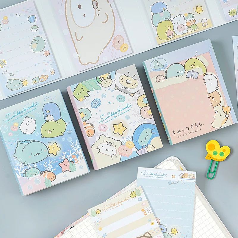 Мультяшный милый Sumikko Gurashi 6 складных самоклеющихся блокнотов для оформления