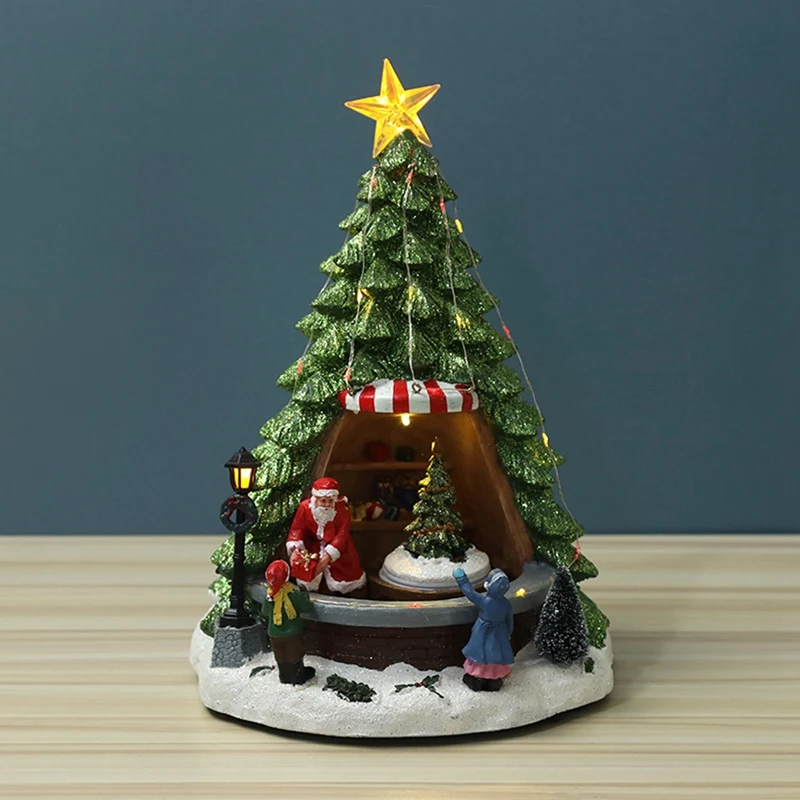 Рождественский домашний декор светящиеся рождественские домики Деревенское