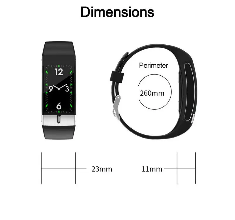 

E66 Thermometer Smart Bracelet Body Temperature ECG Blood Pressure Blood Oxygen Multi Exercise Mode Smart Watches For Sport
