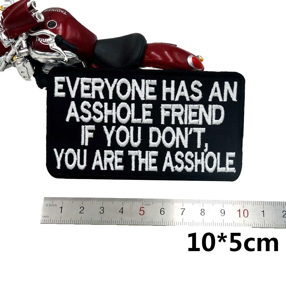 У каждого козёл друг вышитая аппликация этикетка для шитья в стиле панк байкеров