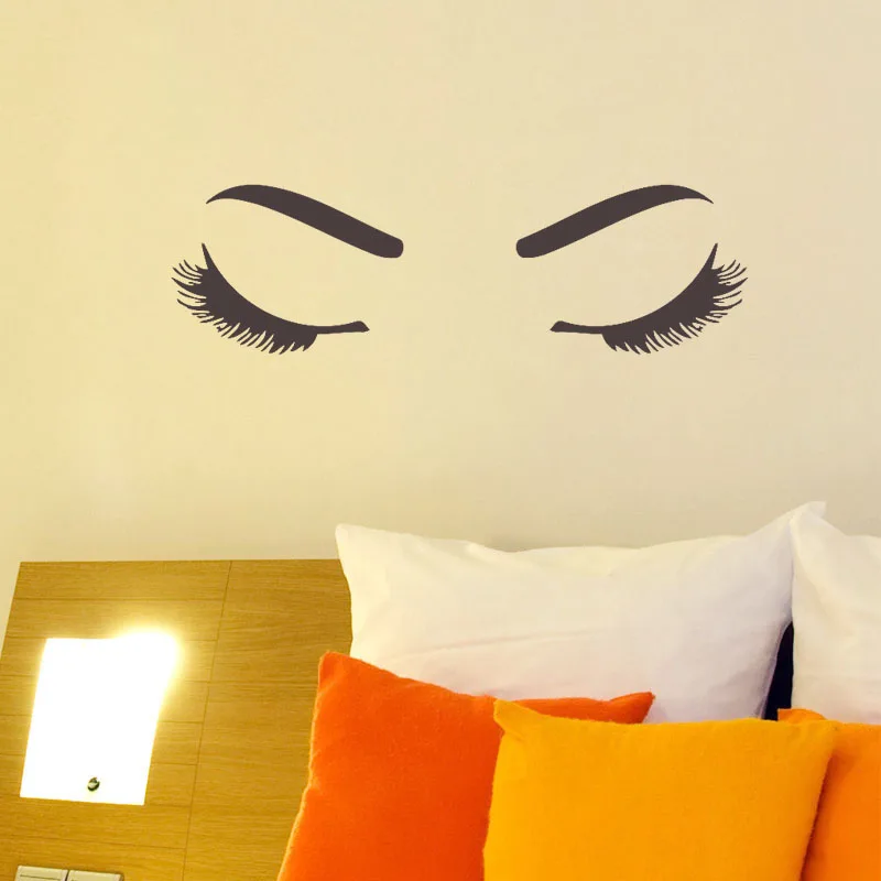 

WJWY Pretty Eyelashes Wall Sticker Creative Girl Room Living Room Decorations For Home Wallpaper Mural Art Decals Vinyl Decor