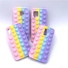 A10 A10S Push Bubble Pop фиджет-игрушка чехол для телефона мягкий чехол для Samsung A7 2018 A750 J4 J6 A6 Plus J8 снятие стресса Capa Coque