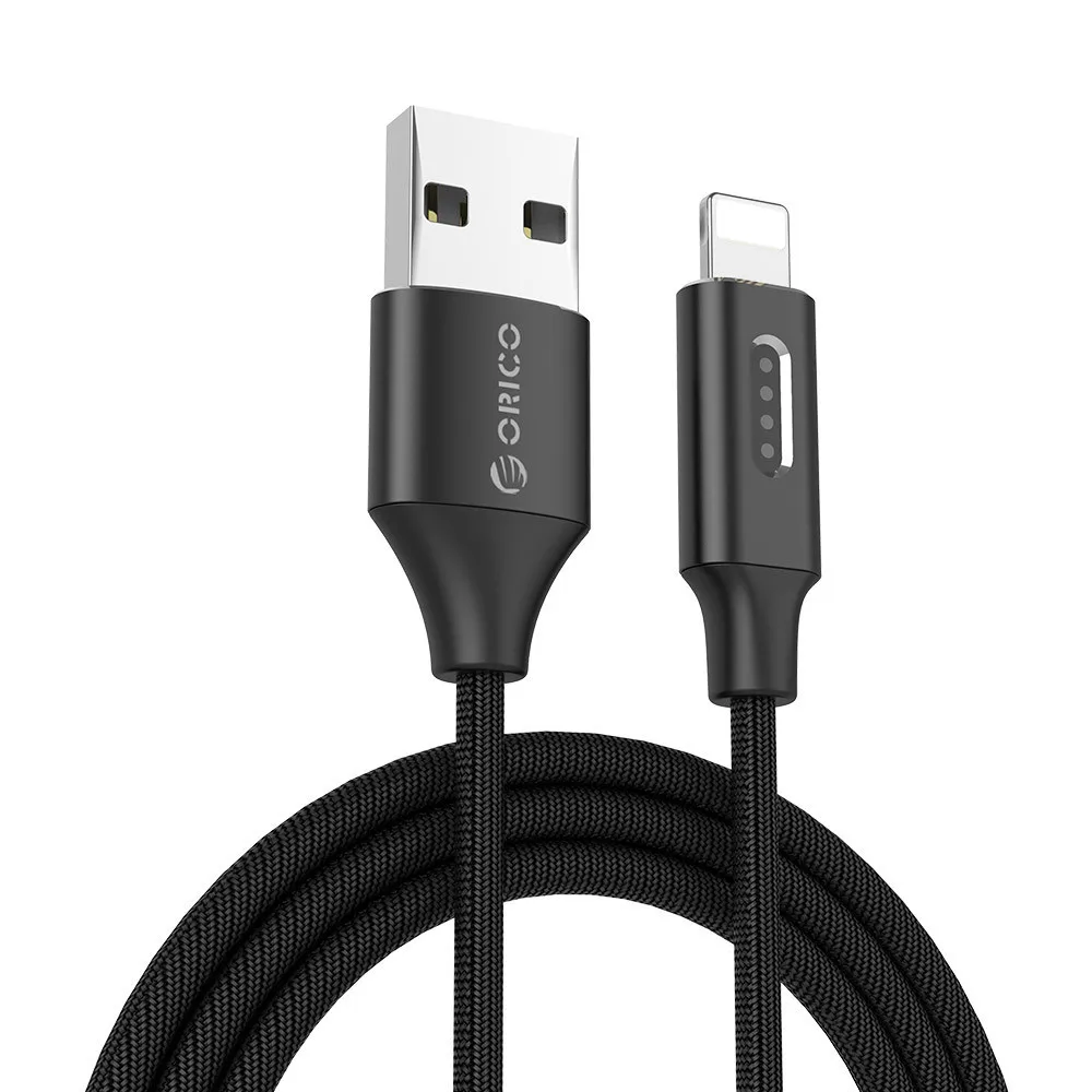 Черный ORICO USB для Apple, кабель для iPhone 6, 6s, 7, джинсовый USB кабель, быстрое зарядное устройство, кабель для передачи данных для Apple iPhone 5, 5S, iPad Air, мини-кабель - Цвет: Черный