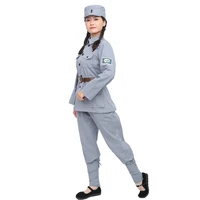 anti japanese war cotton linen military clothing performance suit chinese eight routes army and new four ways army uniform blue