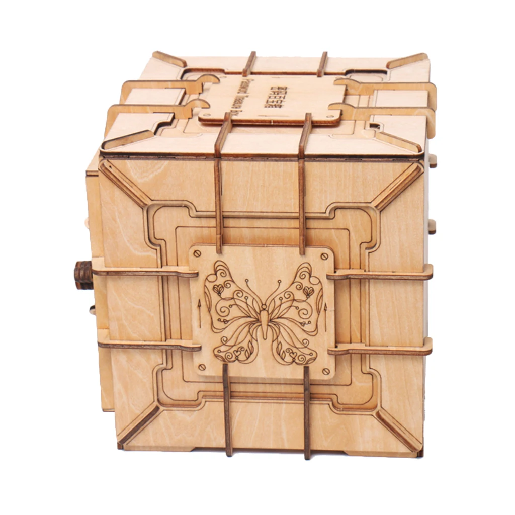 

Creative 3D Wooden Puzzles Treasure Chest Model Building Set of 123pcs